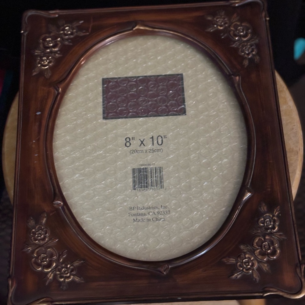 Elegant Brown Floral Picture Frame